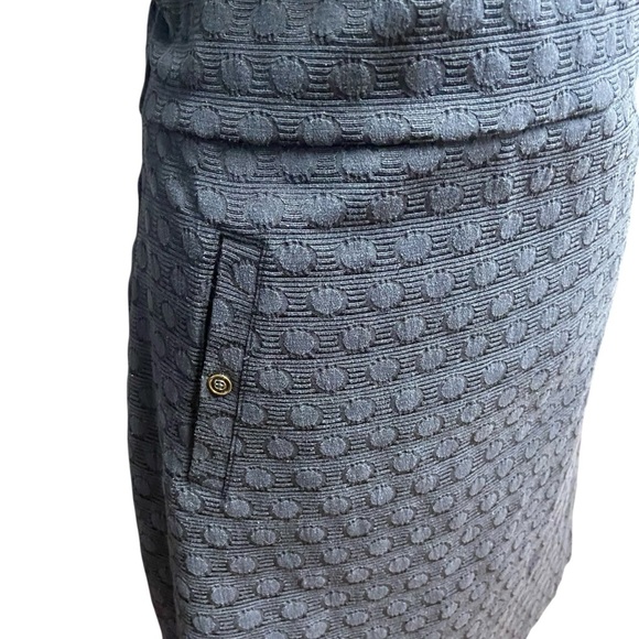 Banana Republic Textured Sleeveless Sheath Dress Size 12 Navy Career Classic - Picture 4 of 11